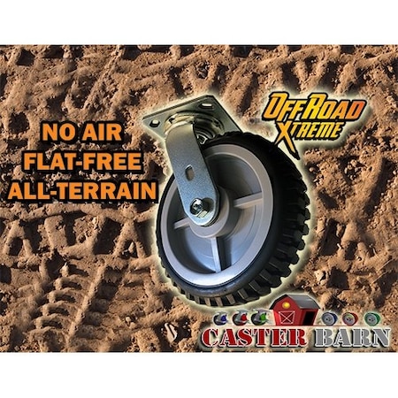 Casterhq All Terrain 4" SWIVEL Caster (Flat Free) CB-ATSC4
